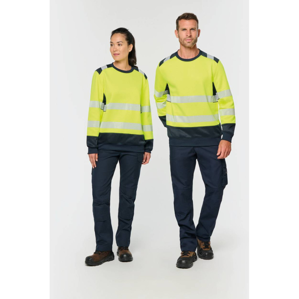 Sweat-shirt de sécurité recyclé col rond unisexe