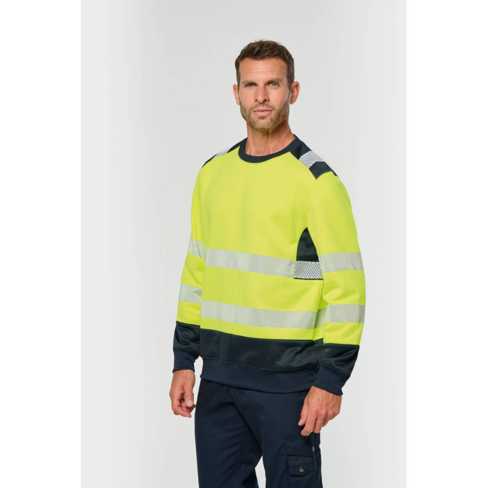 Sweat-shirt de sécurité recyclé col rond unisexe