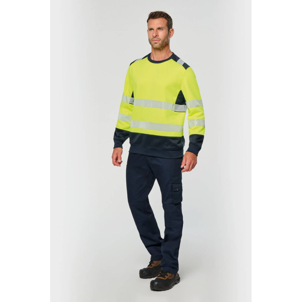 Sweat-shirt de sécurité recyclé col rond unisexe