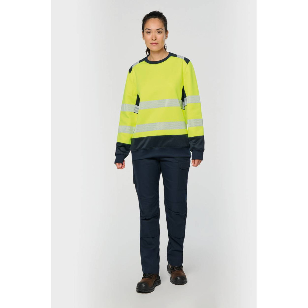 Sweat-shirt de sécurité recyclé col rond unisexe