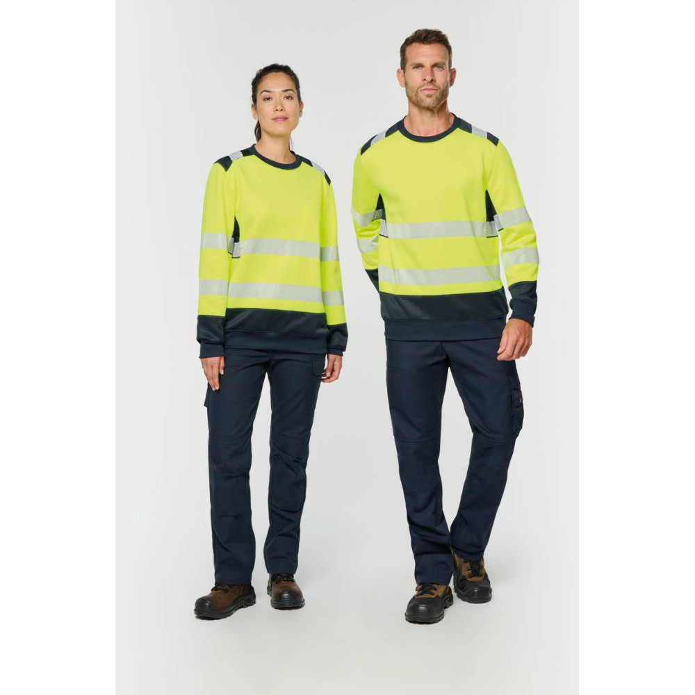 Sweat-shirt de sécurité recyclé col rond unisexe