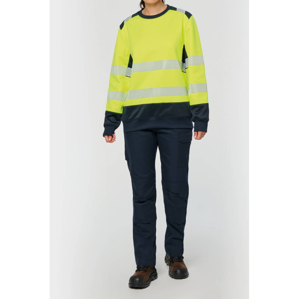 Sweat-shirt de sécurité recyclé col rond unisexe