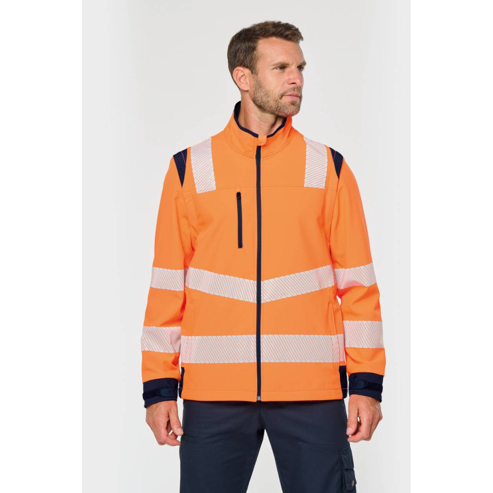 Veste softshell de sécurité recyclée avec manches détachables unisexe