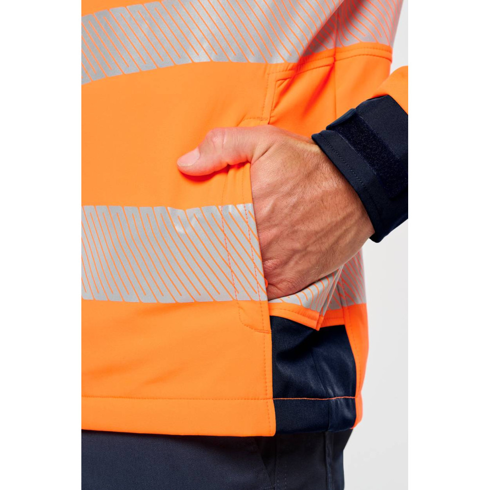 Veste softshell de sécurité recyclée avec manches détachables unisexe
