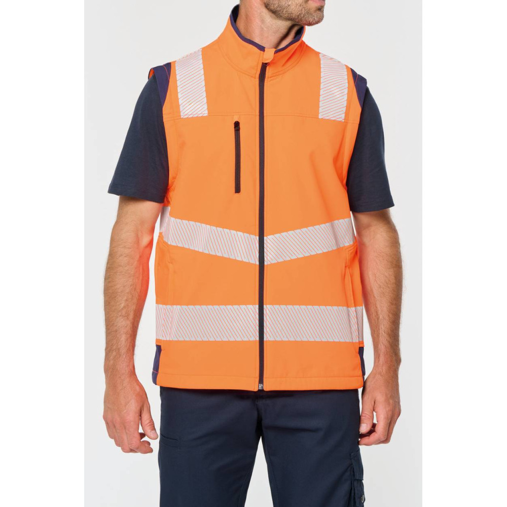 Veste softshell de sécurité recyclée avec manches détachables unisexe