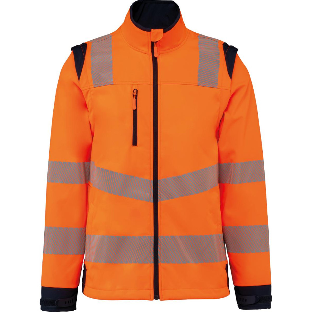 Veste softshell de sécurité recyclée avec manches détachables unisexe