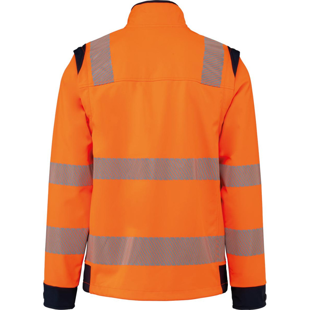 Veste softshell de sécurité recyclée avec manches détachables unisexe