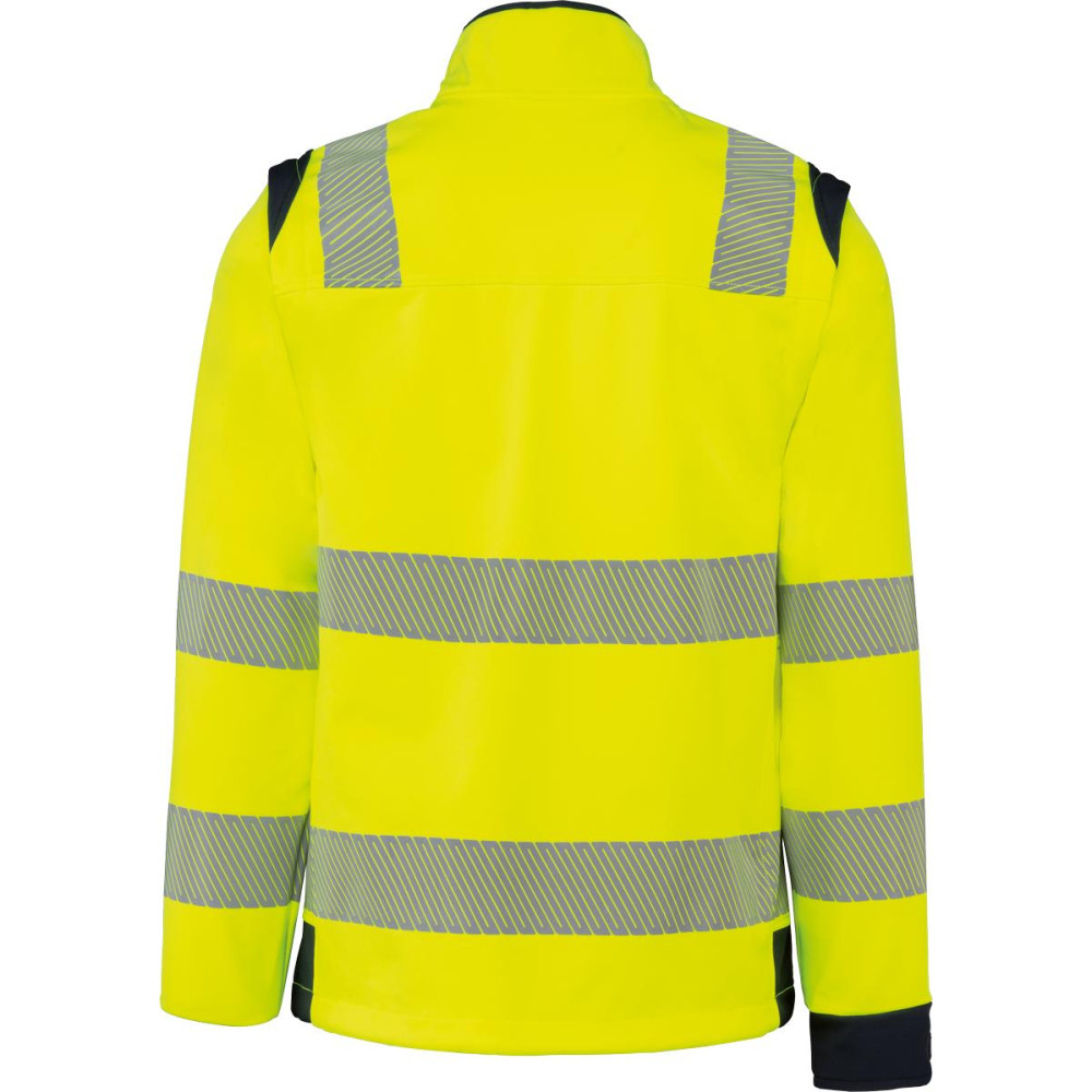 Veste softshell de sécurité recyclée avec manches détachables unisexe