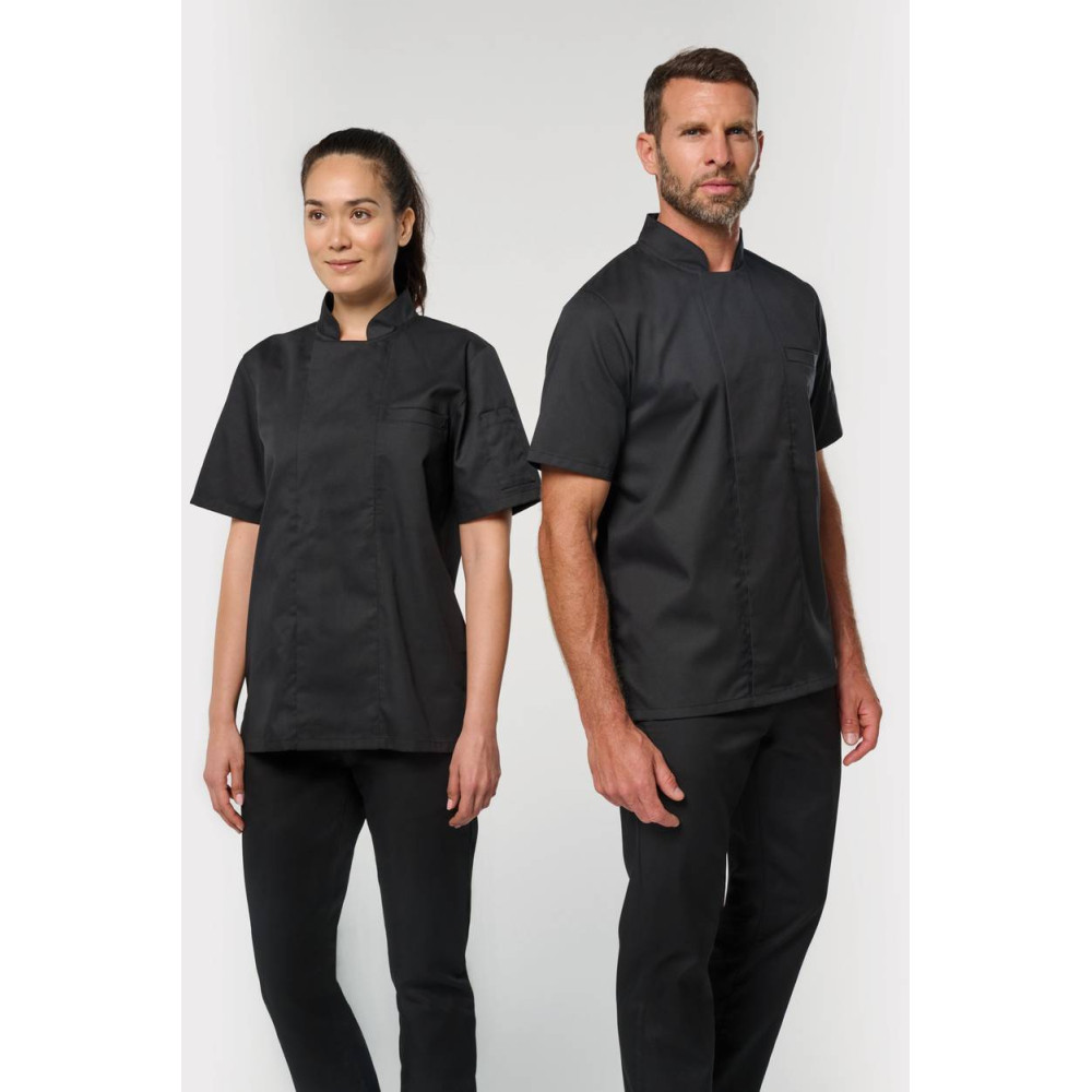 Veste de cuisine écoresponsable manches courtes unisexe