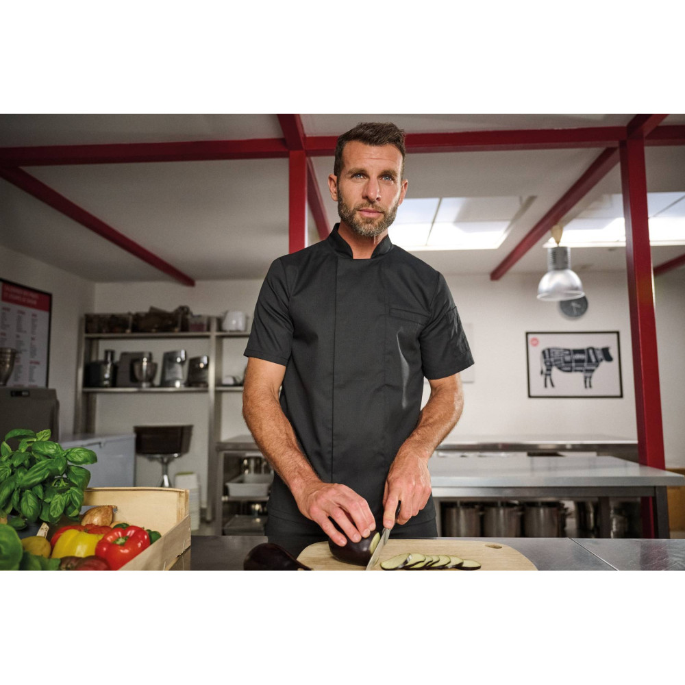 Veste de cuisine écoresponsable manches courtes unisexe