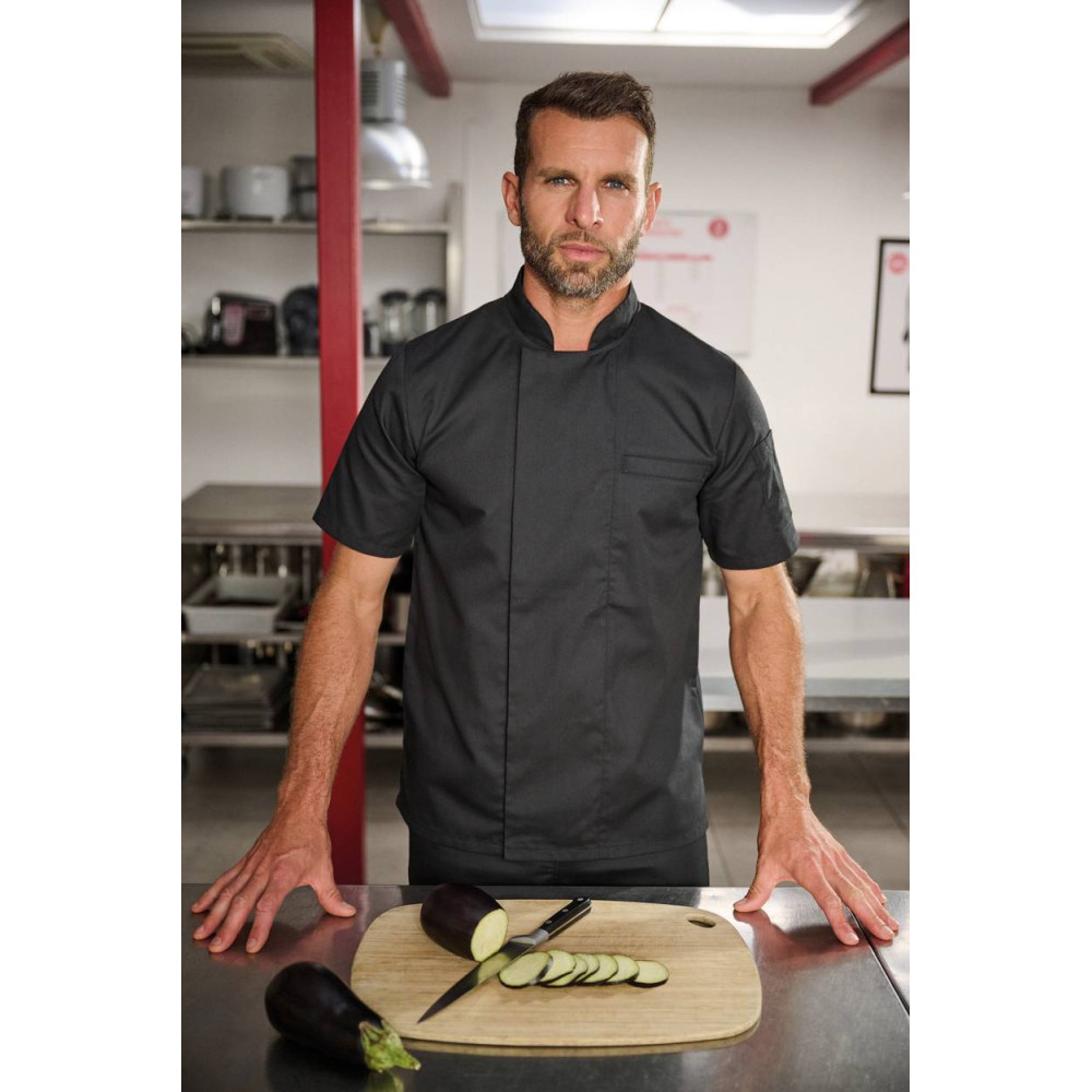 Veste de cuisine écoresponsable manches courtes unisexe