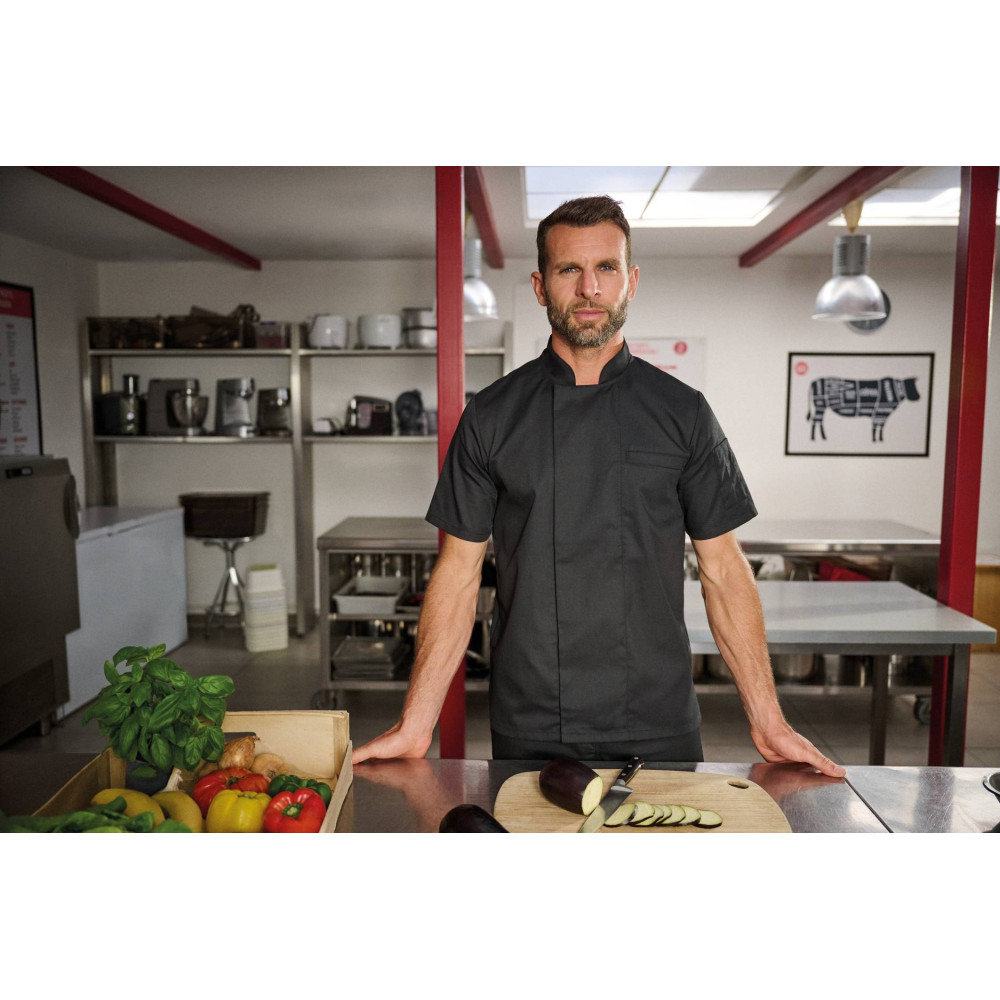 Veste de cuisine écoresponsable manches courtes unisexe
