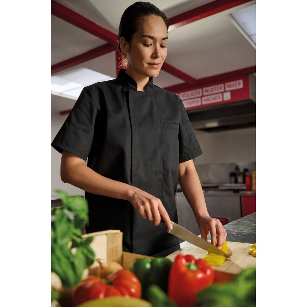 Veste de cuisine écoresponsable manches courtes unisexe