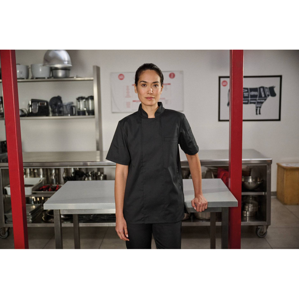 Veste de cuisine écoresponsable manches courtes unisexe