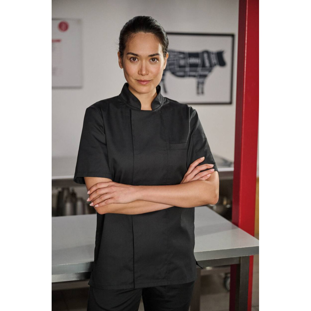 Veste de cuisine écoresponsable manches courtes unisexe
