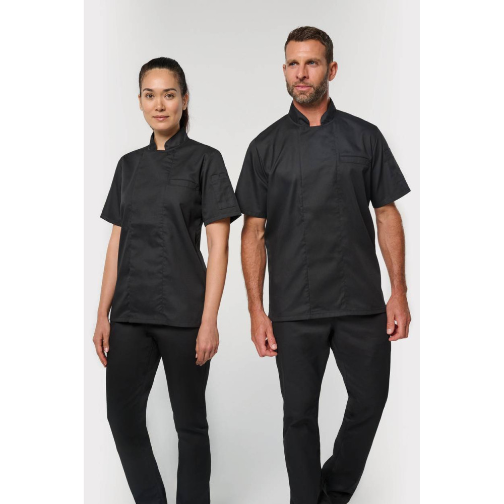 Veste de cuisine écoresponsable et respirante manches courtes unisexe 