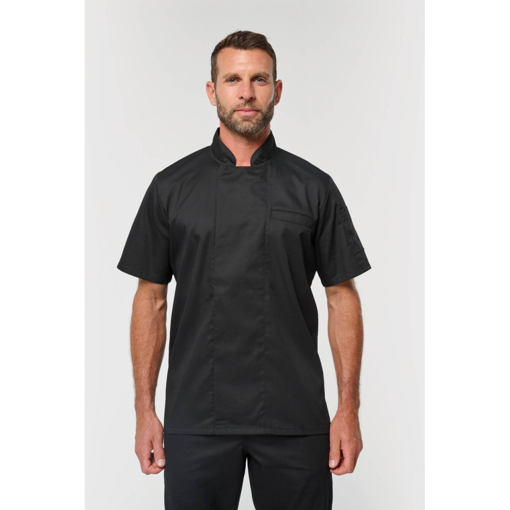 Veste de cuisine écoresponsable et respirante manches courtes unisexe 