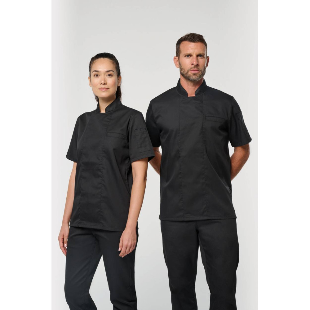 Veste de cuisine écoresponsable et respirante manches courtes unisexe 