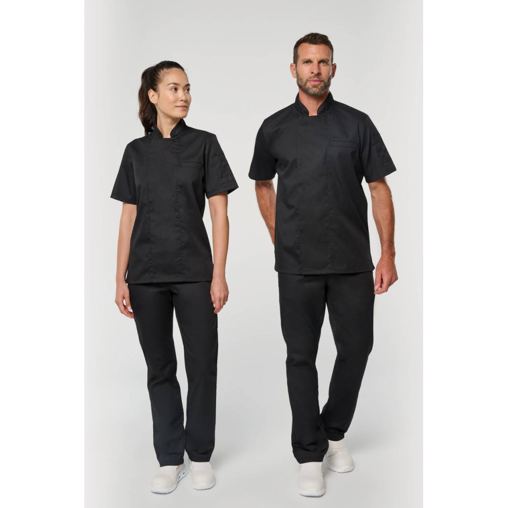 Veste de cuisine écoresponsable et respirante manches courtes unisexe 