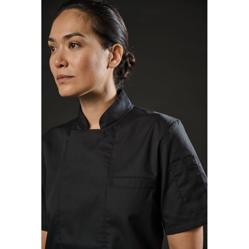 Veste de cuisine écoresponsable et respirante manches courtes unisexe 