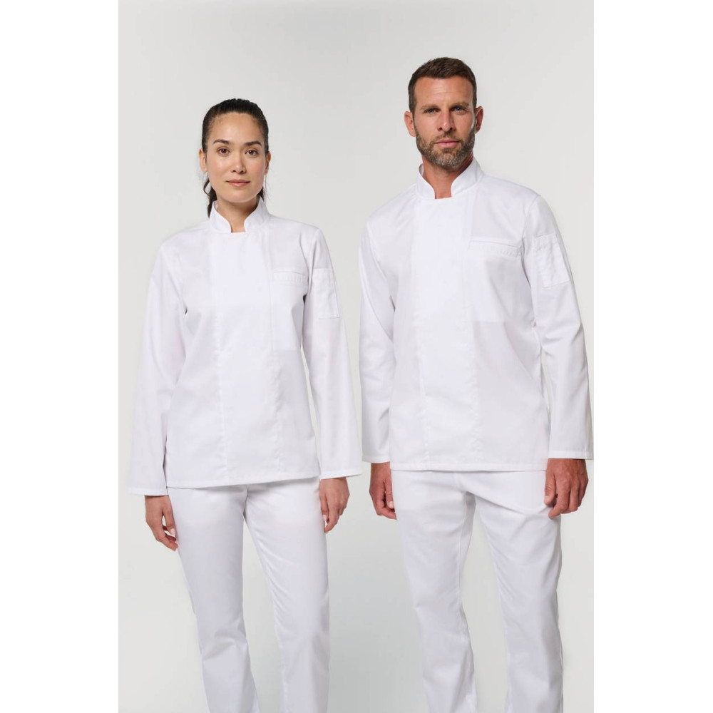 Veste de cuisine écoresponsable et respirante manches longues unisexe