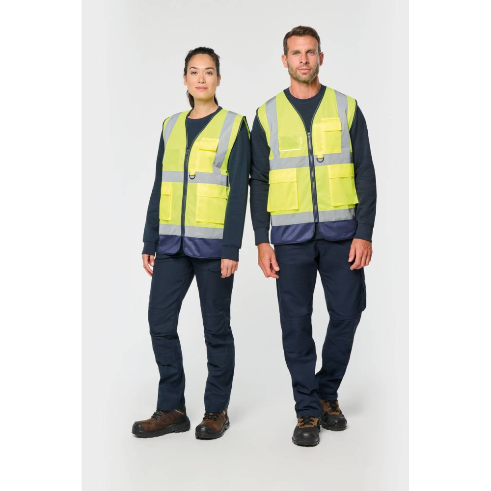 Gilet de sécurité haute visibilité recyclé avec zip unisexe