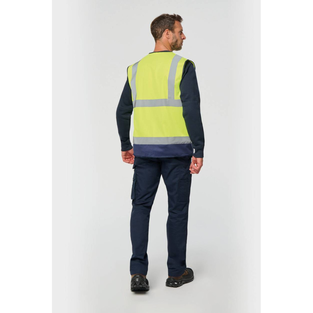 Gilet de sécurité haute visibilité recyclé avec zip unisexe