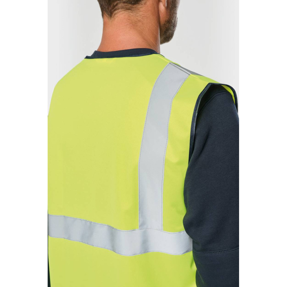 Gilet de sécurité haute visibilité recyclé avec zip unisexe
