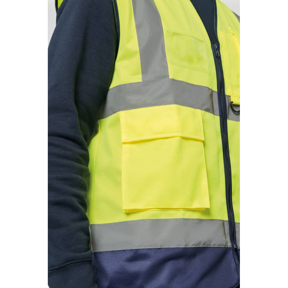 Gilet de sécurité haute visibilité recyclé avec zip unisexe