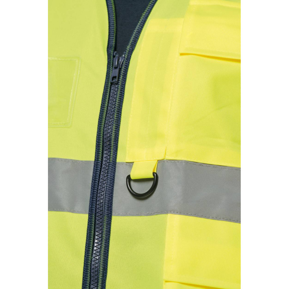 Gilet de sécurité haute visibilité recyclé avec zip unisexe