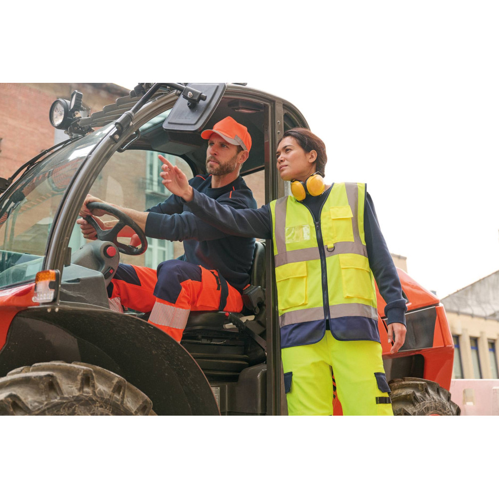 Gilet de sécurité haute visibilité recyclé avec zip unisexe