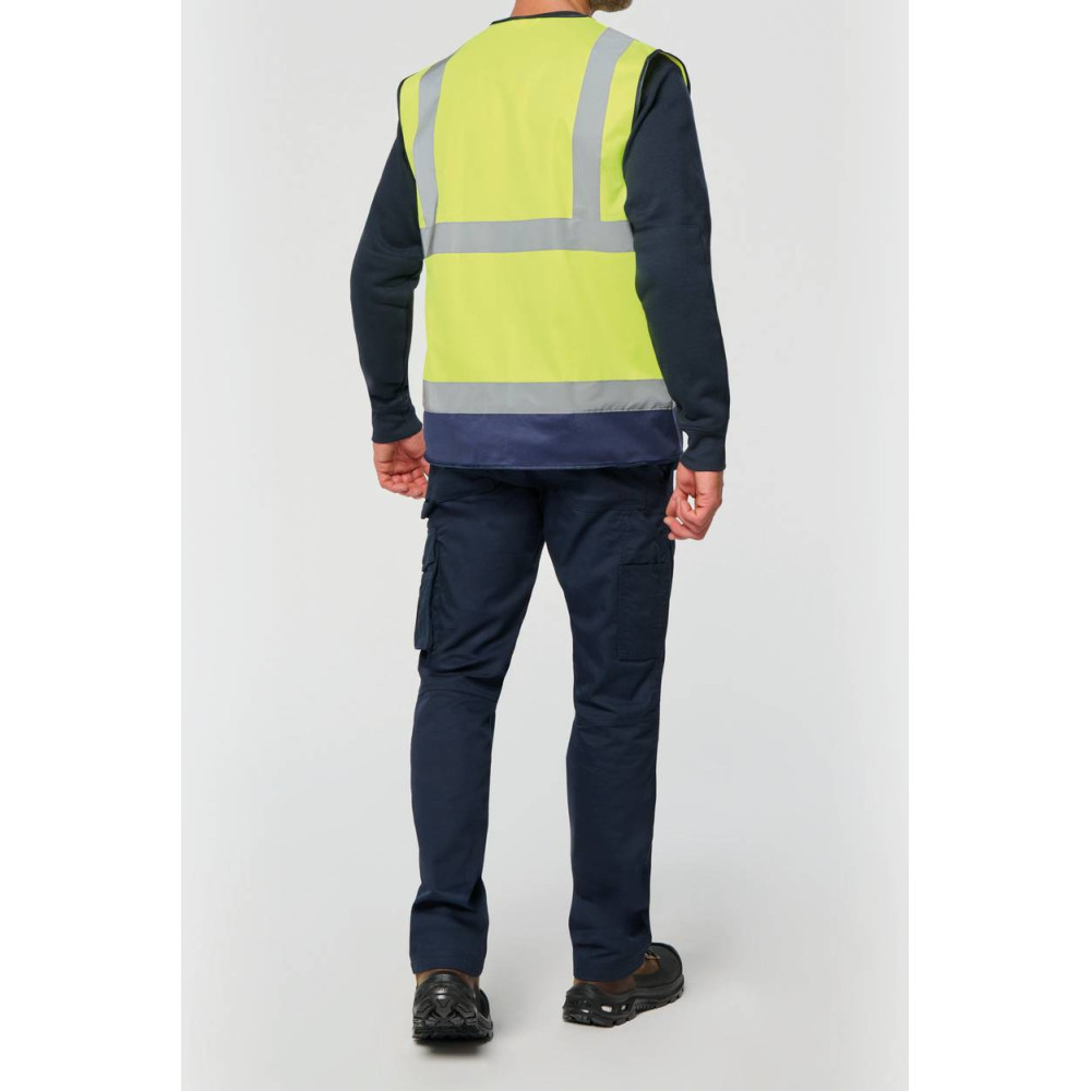 Gilet de sécurité haute visibilité recyclé avec zip unisexe