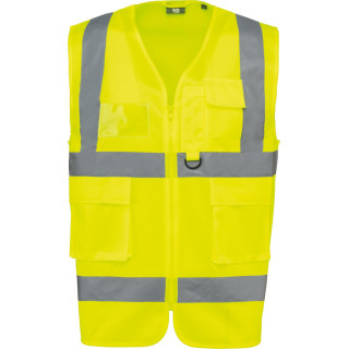 Gilet de sécurité haute visibilité recyclé avec zip unisexe
