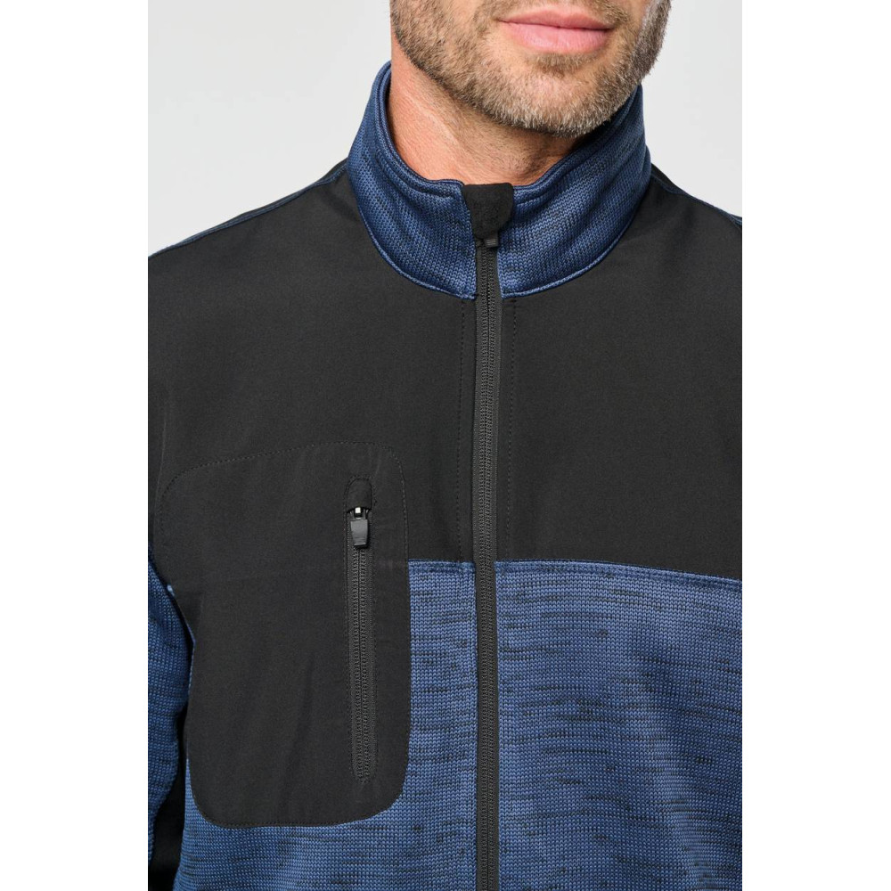 Veste recyclée en polytricot homme