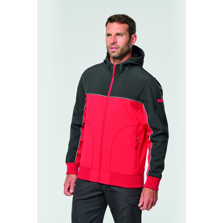 Veste softshell 3 couches bicolore unisexe travail