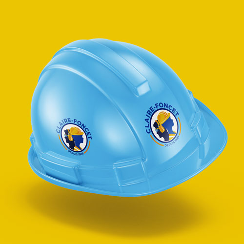 Personnalisation casque de chantier